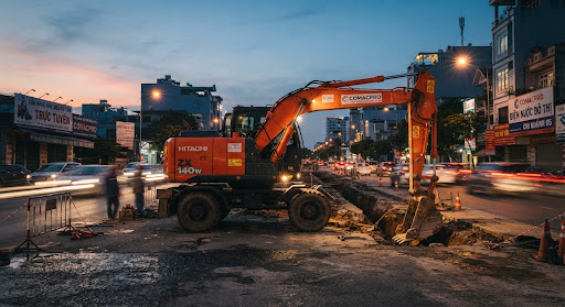 Hitachi Zaxis ZX140W-3 Wheeled Excavator